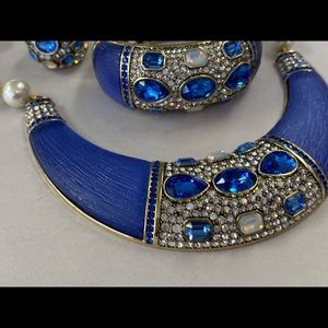 Designer Heidi Daus Say it With Style Necklace Bracelet Ring Jewelry Set Parure